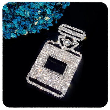 GRANDBLING Factory Wholesale BlingBling Jewelry Handmade Crystal Perfume Bottle Brooch Pin to Lady's Accessory