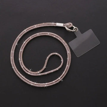 Glitter Crystal Rhinestone Phone Lanyard Bright Bling Bling Phone Case Chain Straps Phone Anti-lost Rope Phone Accessories