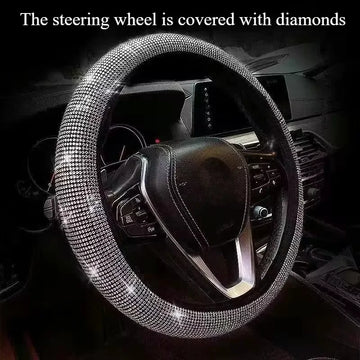 Bling Bling Diamond Rhinestones Crystal Car Steering Wheel Cover Auto Interior Decoration Accessories Car Protection Styling