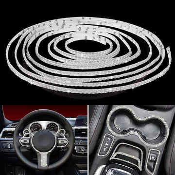 5m Bling Car Trim Self Adhesive Bling Car Interior Exterior Accessories Auto Dashboard Decor Stickers Rhinestone Car Accessories