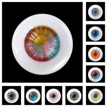 10mm 14mm Colorful Glass Eyes For BJD Doll DIY Doll Making Crafts Accessories Round Bling Glass Eyes for 1/3 1/4 1/8 1/12 Dolls