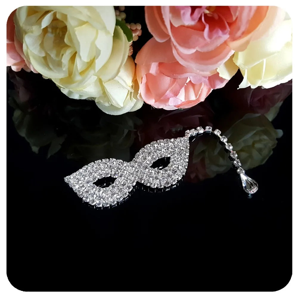 Blingbling Mask Brooch Pin for party Lady's Jewelry