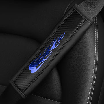 A carbon fiber PU leather flame flash Blingbling automotive shoulder strap adorned with automotive upholstery generic