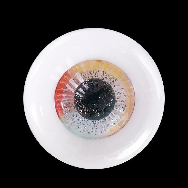 10mm 14mm Colorful Glass Eyes For BJD Doll DIY Doll Making Crafts Accessories Round Bling Glass Eyes for 1/3 1/4 1/8 1/12 Dolls