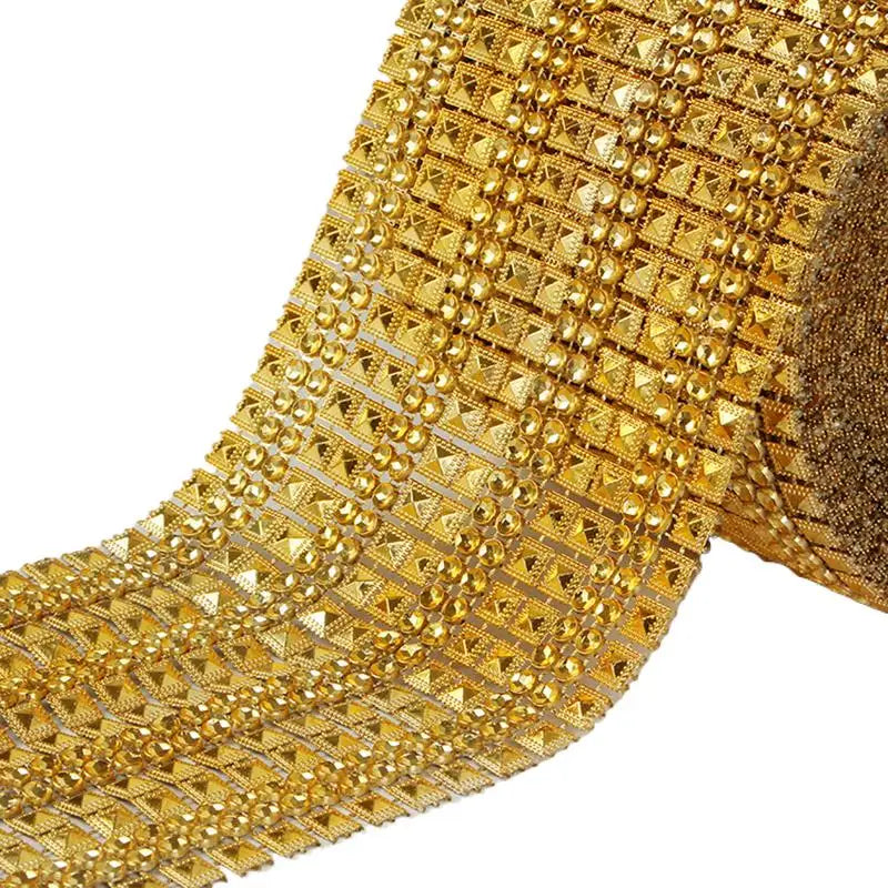 Diamond Rhinestone Mesh Tape 16 Roll Ribbon Bling Bling Wrap Bulk For Wedding Cakes Party Supplies Wedding DIY Decorations